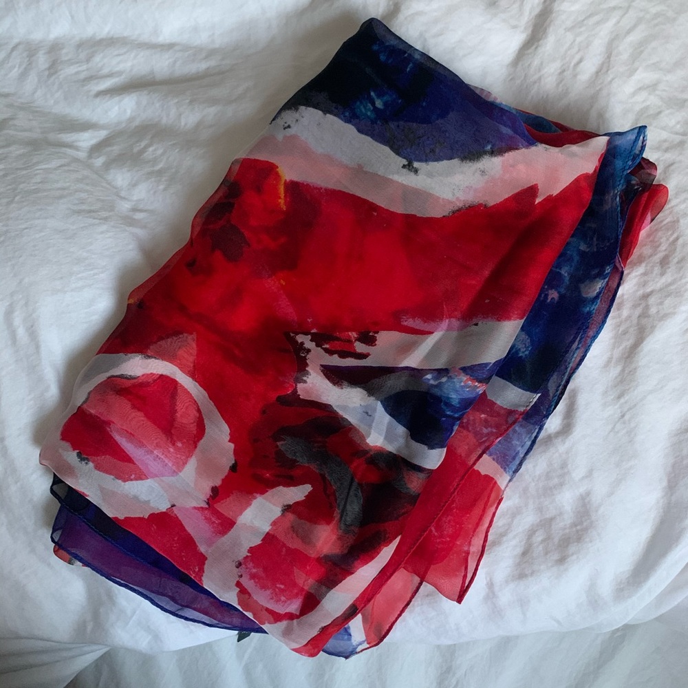 Alexander McQueen God Save McQueen silk scarf